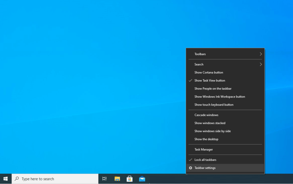 Taskbar Settings
