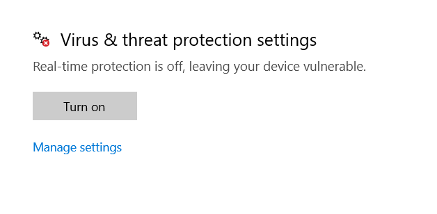 Aktifkan Protection Settings