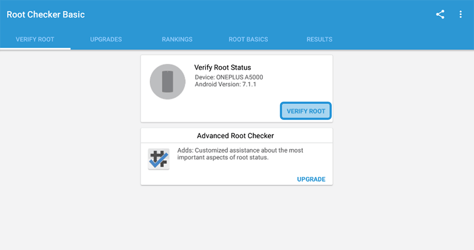 Opsi Verify Root di Root Checker