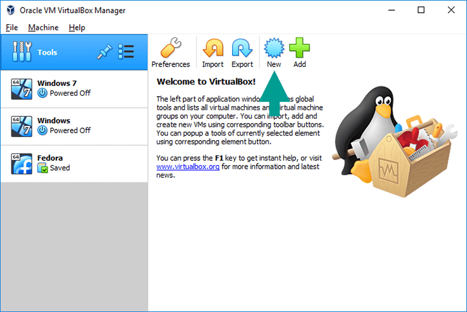 Opsi Add Virtual Machine