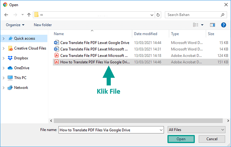 Klik Open PDF