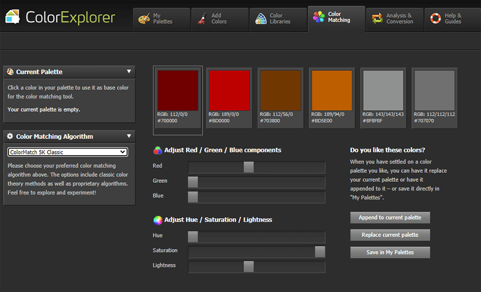 Contoh Situs Color Explorer