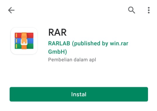 Install RAR di HP