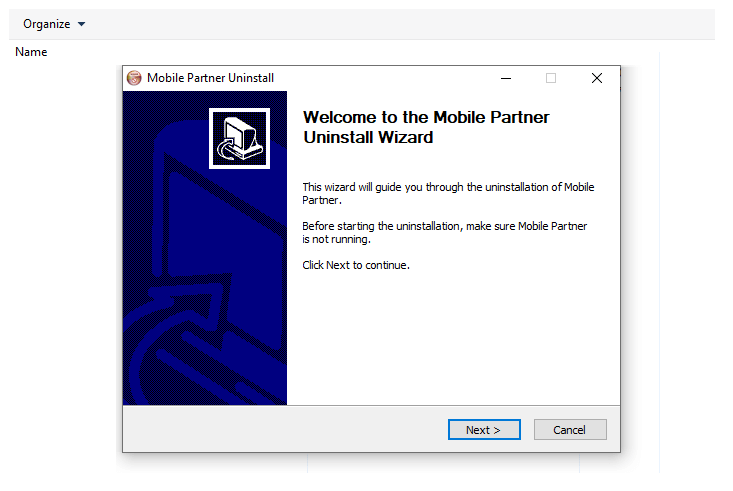 Install Kembali Mobile Partner