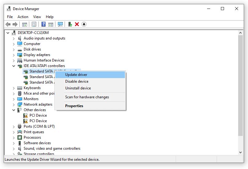 Update Driver SATA