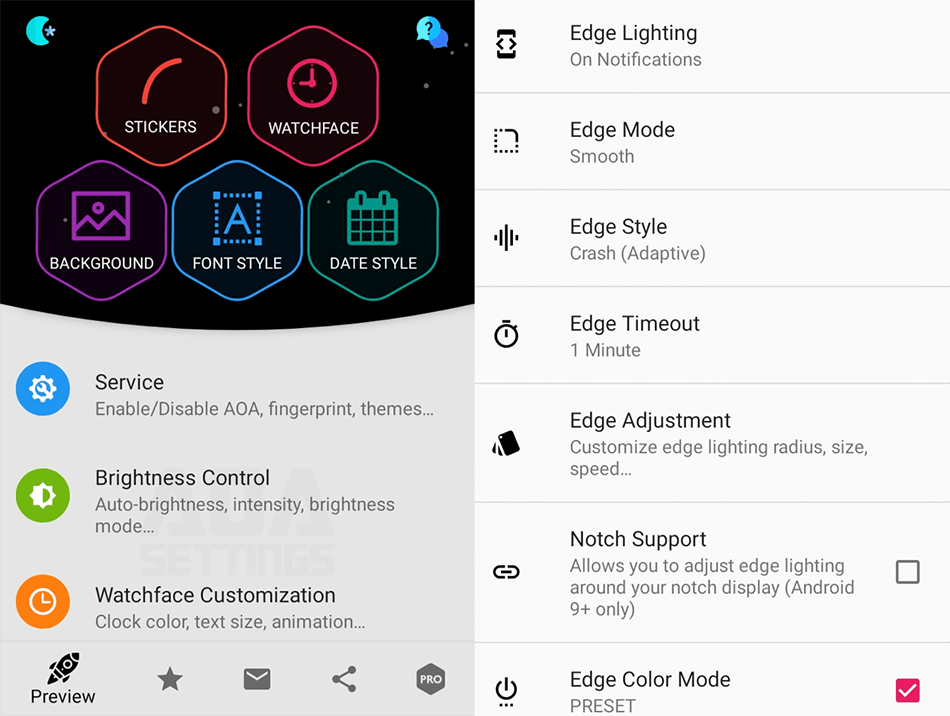 Aplikasi Notifikasi Always On AMOLED