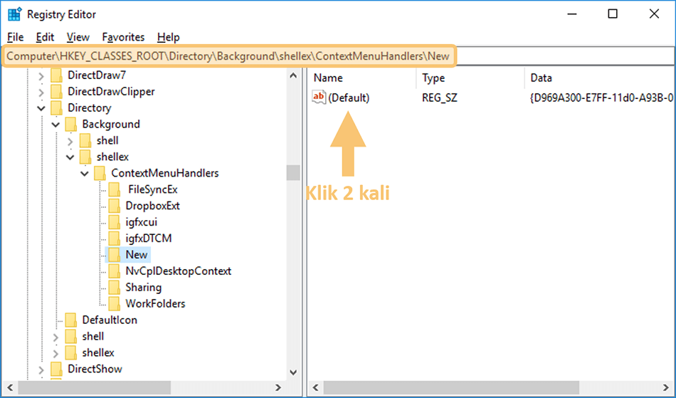 Folder ContextMenuHandlers Regedit