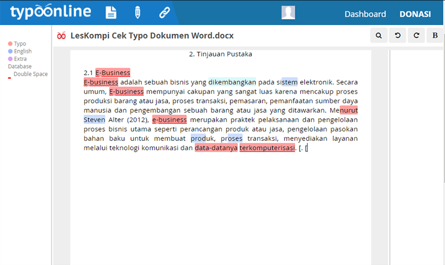 Cek Kalimat Typo Online