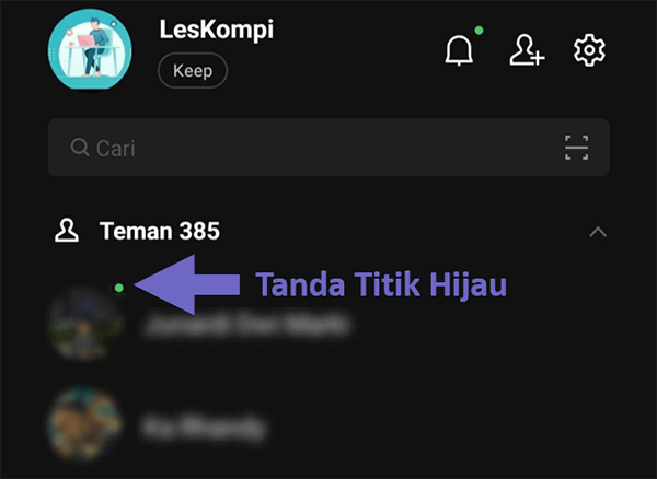 Tanda Titik Hijau di Kontak Line