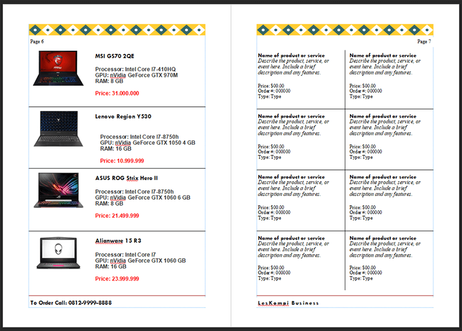 Hasil Katalog di Publisher