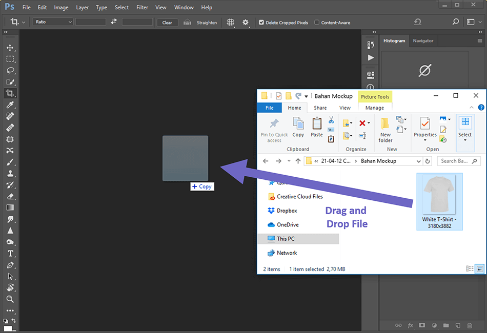 Import Mockup ke Photoshop