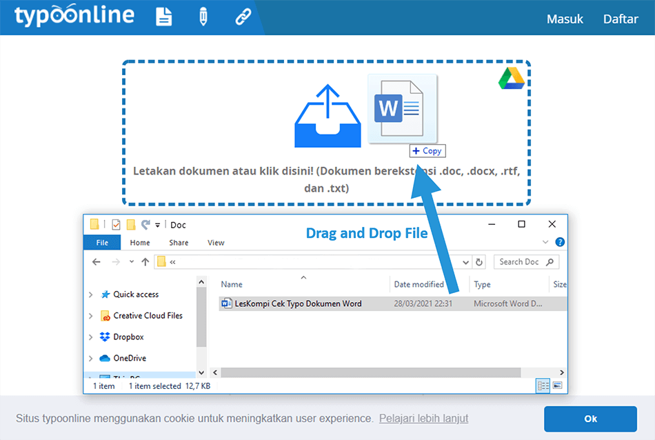 Masukkan Dokumen ke Typoonline