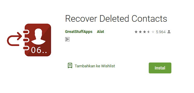 Aplikasi Recover Deleted Contact Playstore