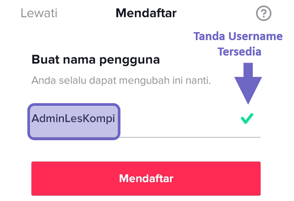 Atur Nama Pengguna TikTok