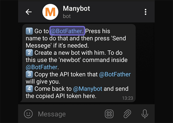 Program BotFather di Telegram