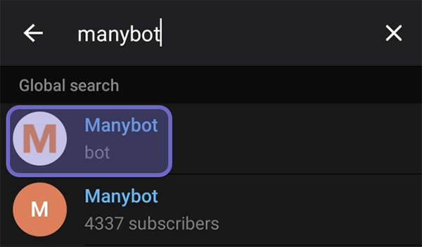 Manybot di Telegram