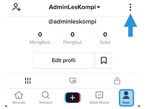 Menu Pengaturan TikTok