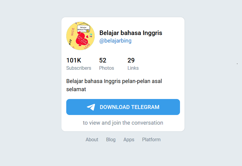 Channel Belajar Inggris