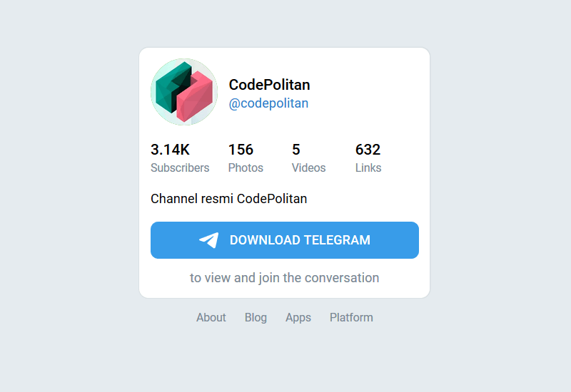 Channel Codepolitan Telegram