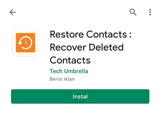 Aplikasi Restore Contact Playstore