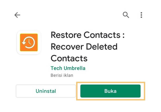 Buka Aplikasi Restore Contact