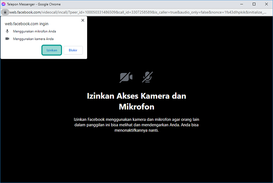 Izin Browser Akses Kamera