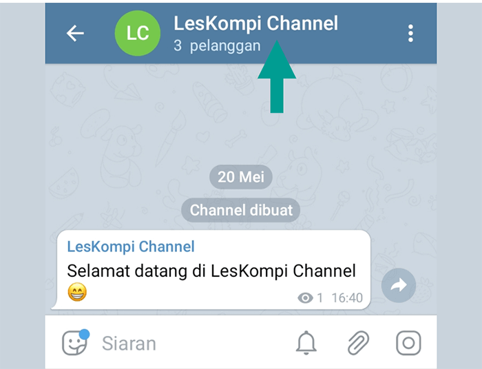 Ketuk Nama Channel Telegram