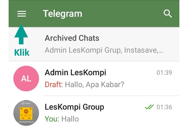 Opsi Garis Tiga Telegram