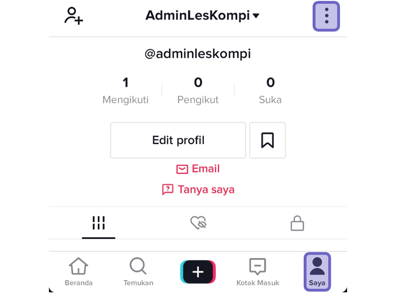 Opsi Pengaturan TikTok