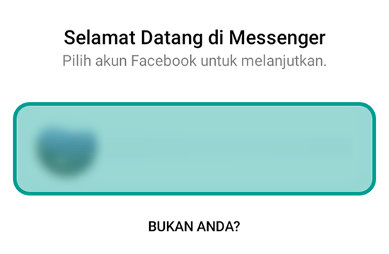 Pilih Akun Messenger