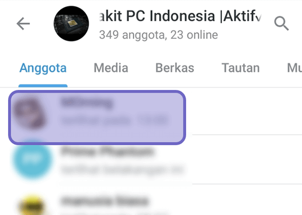 Memilih Anggota Grup