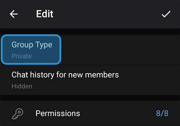 Atur Group Type Telegram