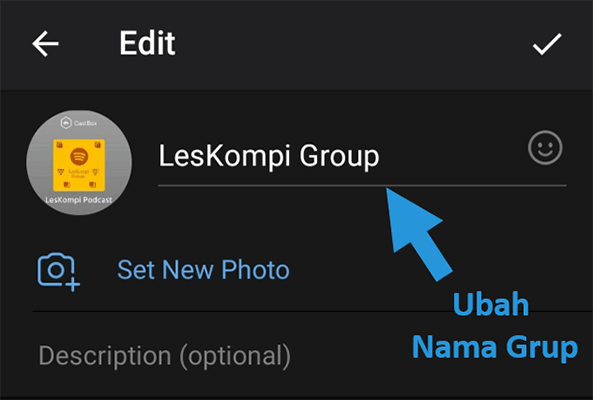 Atur Nama dan Foto Grup Telegram