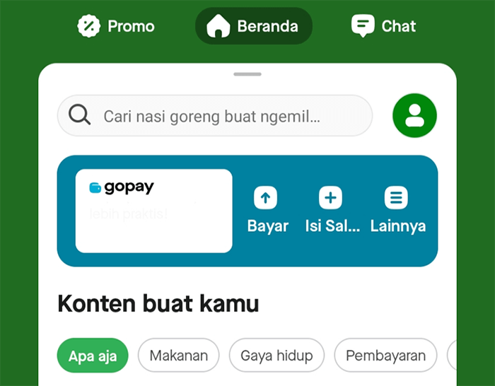 Akun GoJek Siap Dipakai