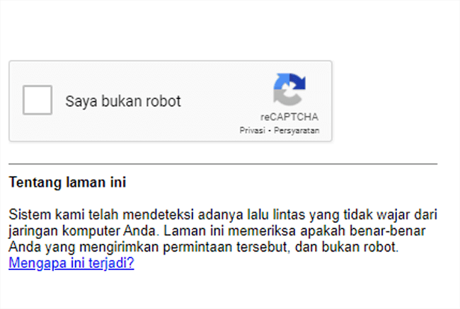 Captcha Tes Not Robot