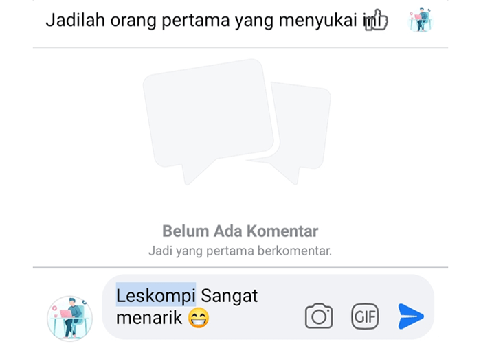 Contoh Mention Facebook