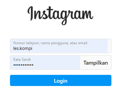 Contoh Username di Instagram