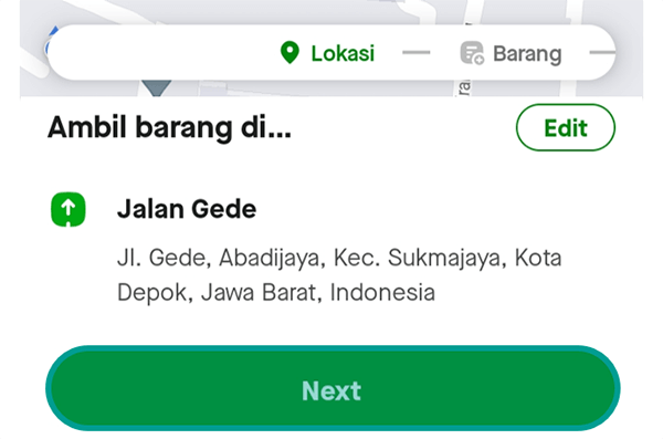 Atur Alamat Penjemputan Barang