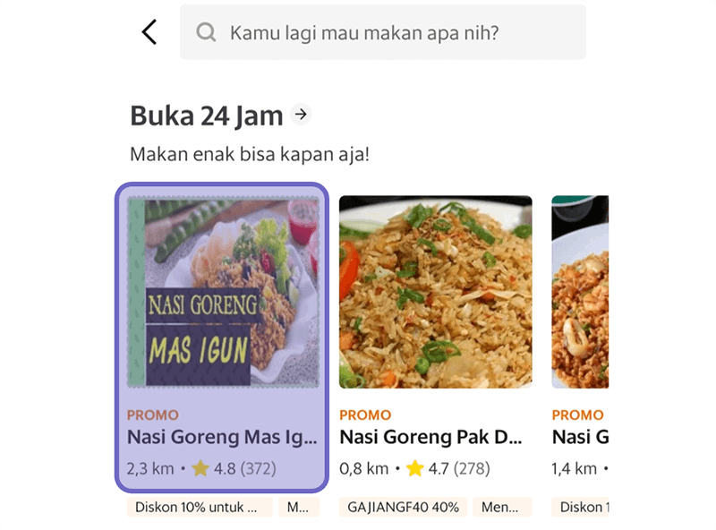 Memilih Tempat Makan di GrabFood