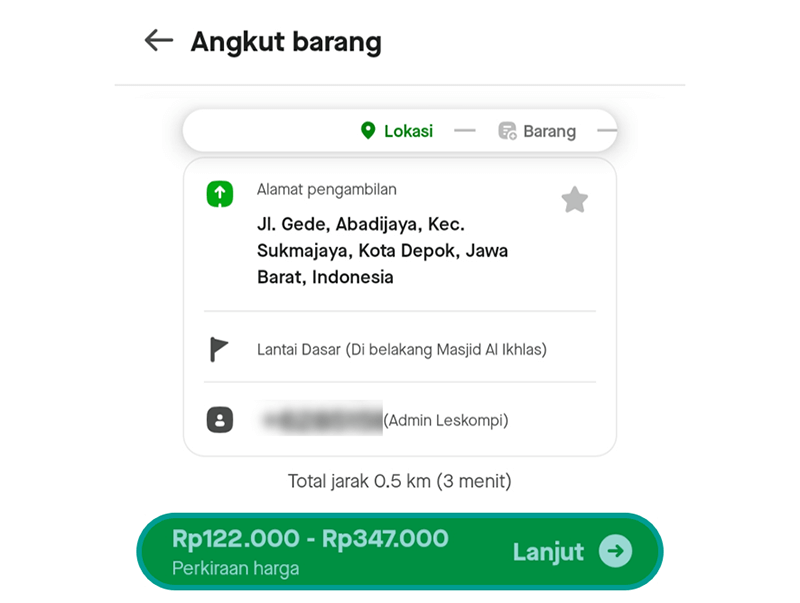 Contoh Review Pesanan Antar Barang