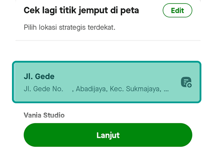 Atur Alamat Penjemputan GoRide