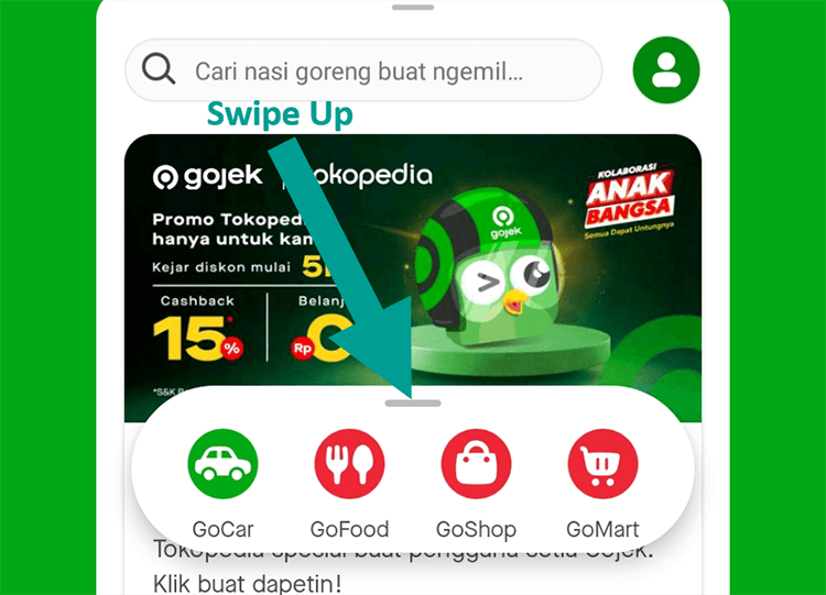 Menu Layanan GoJek