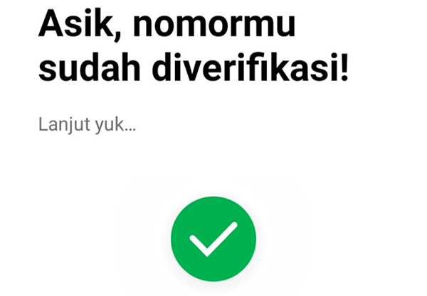 Contoh Nomor HP Terverifikasi