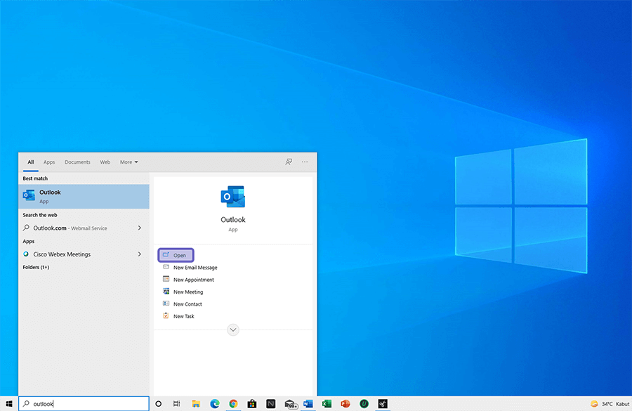 Buka Microsoft Outlook