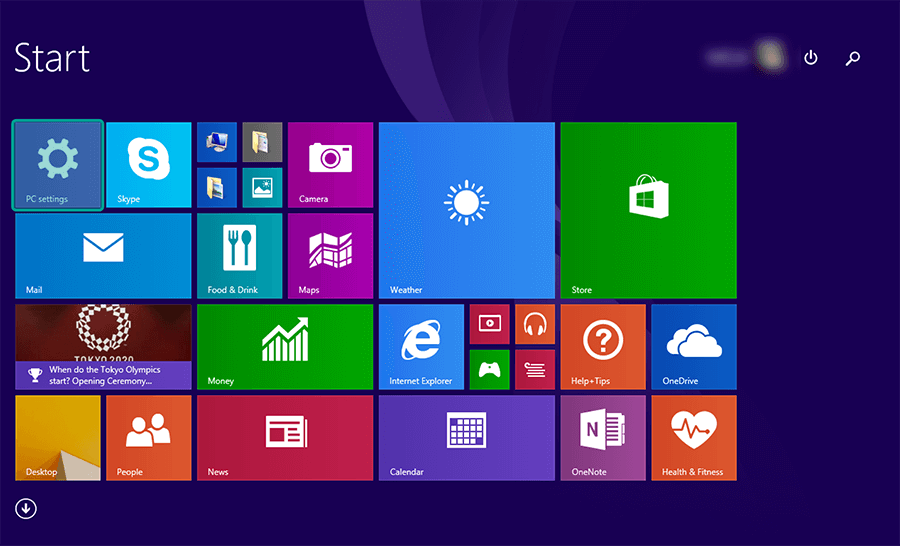 PC Setting Windows 8