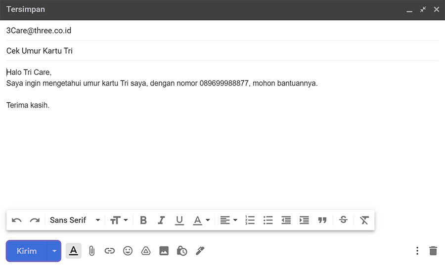 Menghubungi Tri Care untuk Cek Umur Kartu