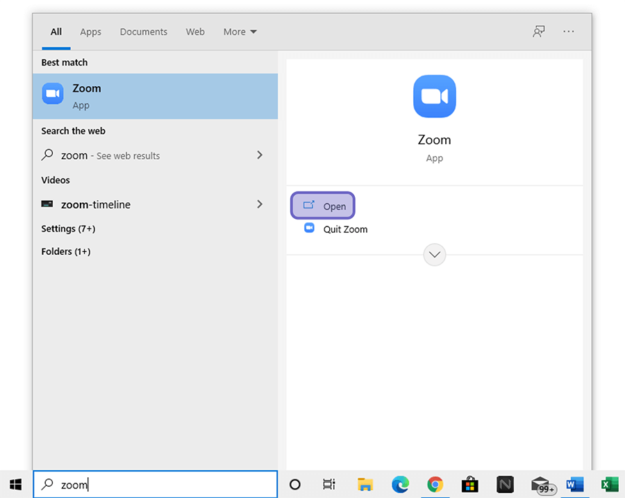 Buka Aplikasi Zoom PC