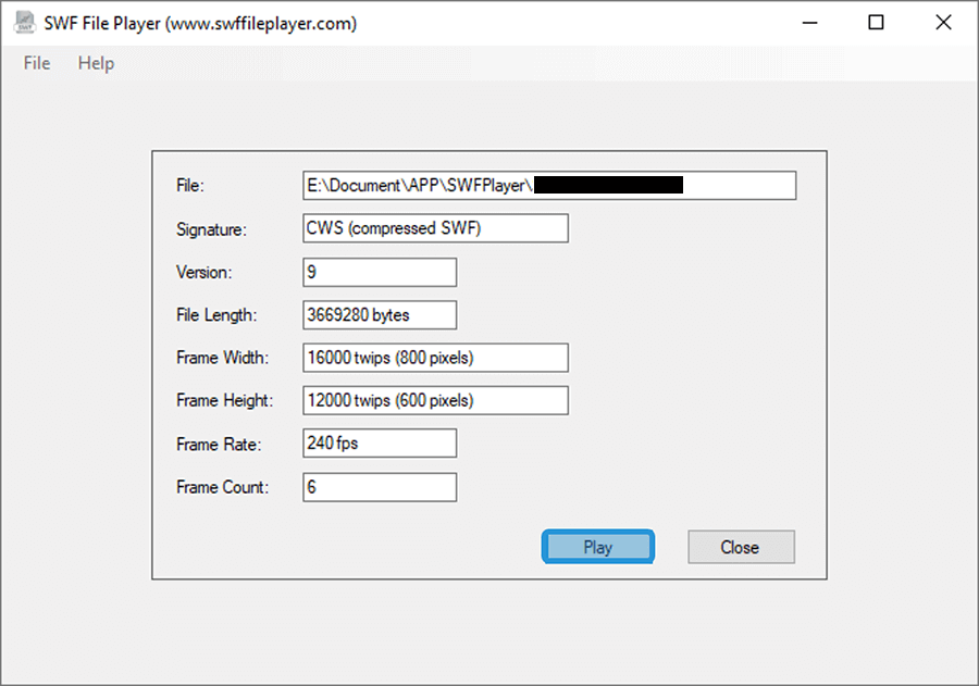Setting Awal File SWF