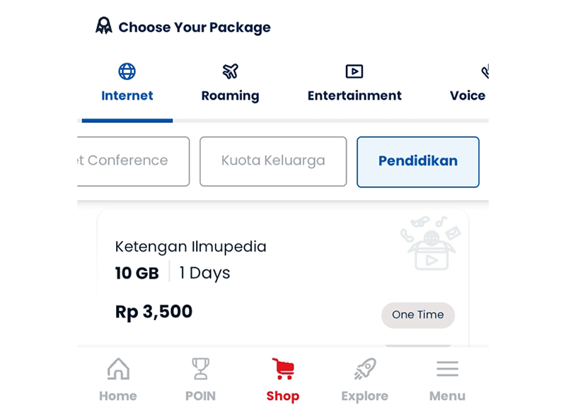 Contoh Kuota Belajar Telkomsel