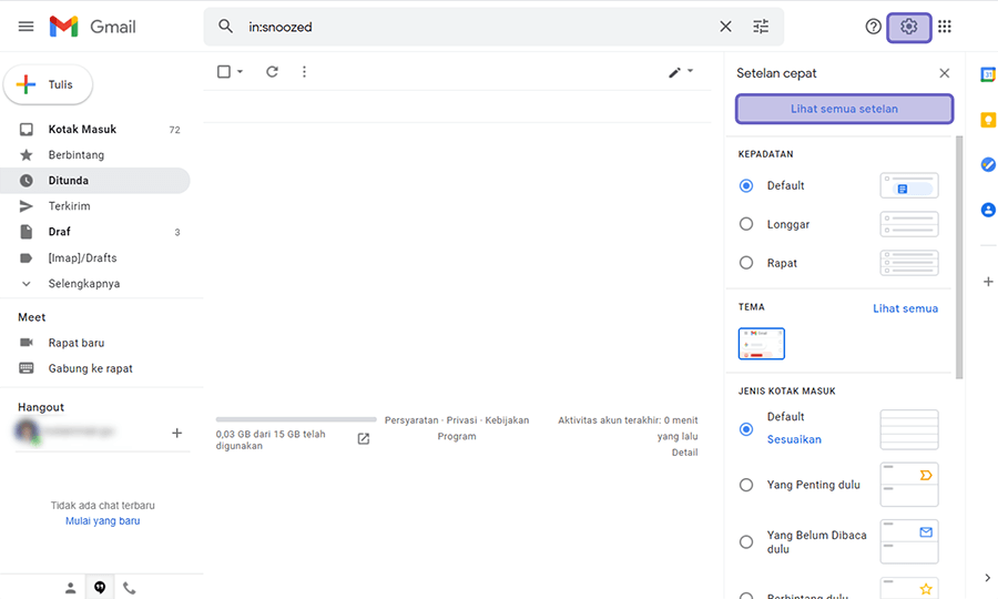 Buka Setelan Gmail